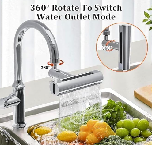 ¡Oferta: 2x1: Grifo giratorio con cascada para extensión 4en1