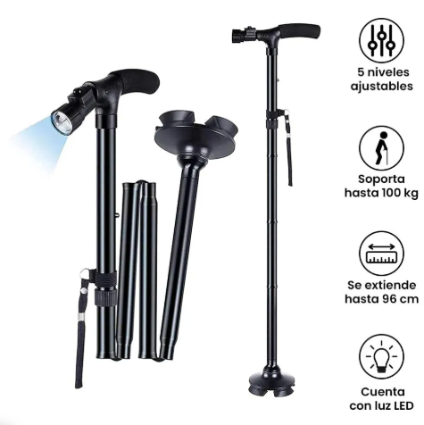 Bastón Plegable con luz LED