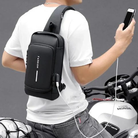 Bolso cruzado antirrobo negro
