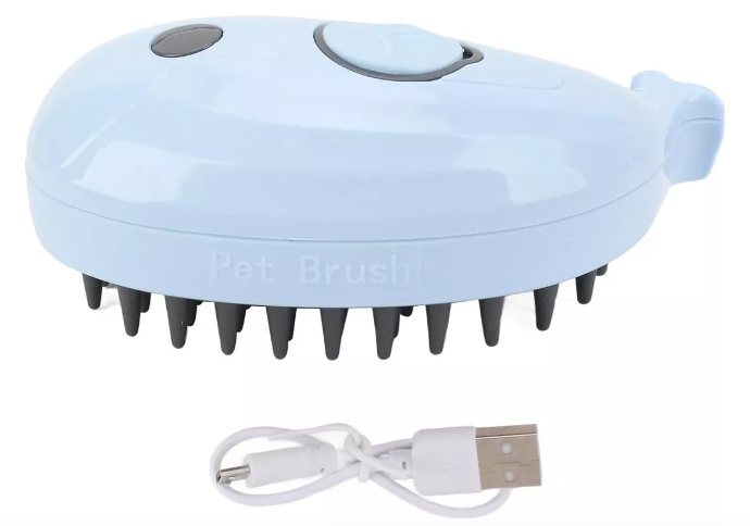 Cepillo vapor para mascota (celeste)